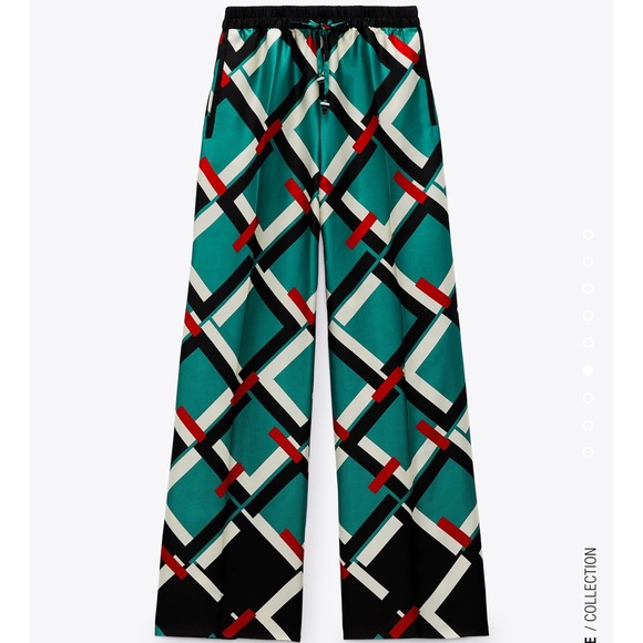 Zara Satin High Waisted Pants - Picture 4 of 10